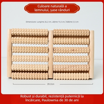 Masaj pentru picioare din lemn cu rolă, utilizare acasă