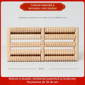 Masaj pentru picioare din lemn cu rolă, utilizare acasă