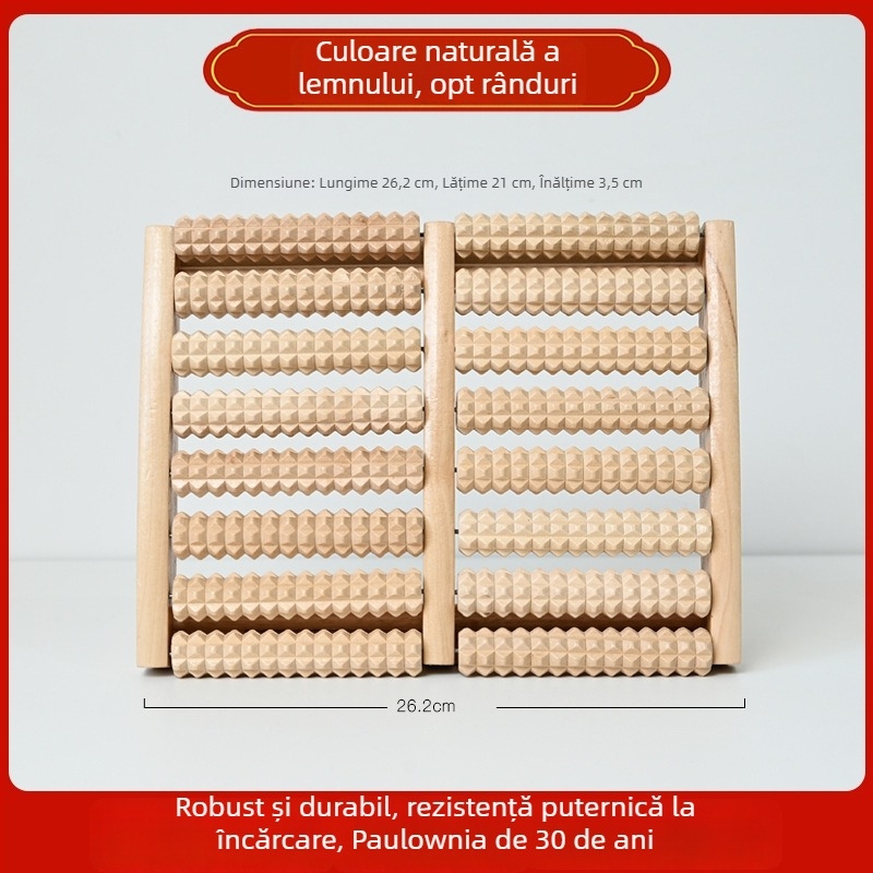 Masaj pentru picioare din lemn cu rolă, utilizare acasă