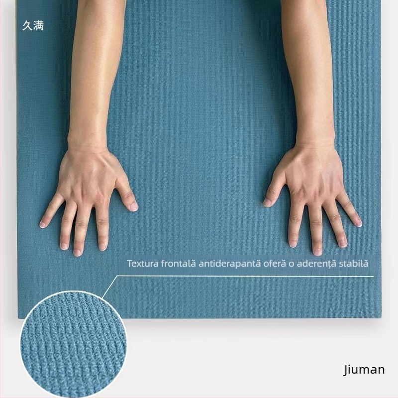 Covoraș de yoga cu temă broscuță, pentru bărbați și femei, negru, covoraș de studio pentru podea cu absorbție a șocurilor și rezistență la uzură, potrivit pentru dans și sărit cu coarda