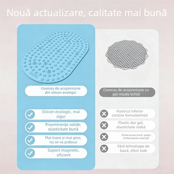 Covoraș moale de masaj cu acupresiune din silicon pentru picioare, pentru alergare pe loc și masaj al meridianelor