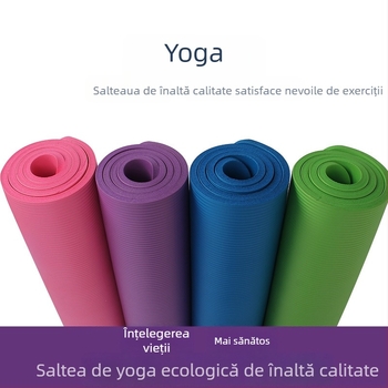 Saltea de yoga NBR, grosime 15 mm, lățime 61 cm, model cu dungi