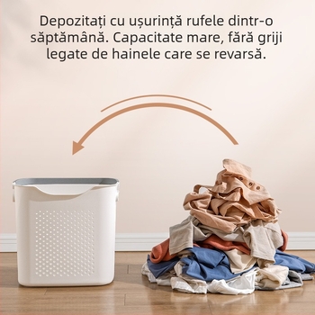 Coș de rufe cu mâner, spațiu mare de depozitare pentru haine, pentru baie