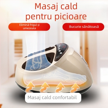 Masajor pentru picioare Yiyang, telecomandă, încălzire automată, terapie cu infraroșu, frământare și masaj cu aer