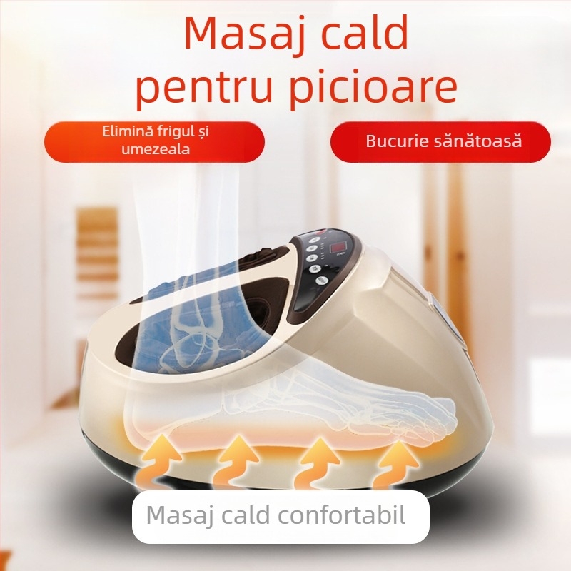 Masajor pentru picioare Yiyang, telecomandă, încălzire automată, terapie cu infraroșu, frământare și masaj cu aer