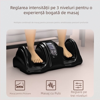 Masaj complet pentru picioare și gambe, încălzire, frământare și telecomandă