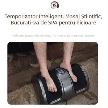 Masaj complet pentru picioare și gambe, încălzire, frământare și telecomandă
