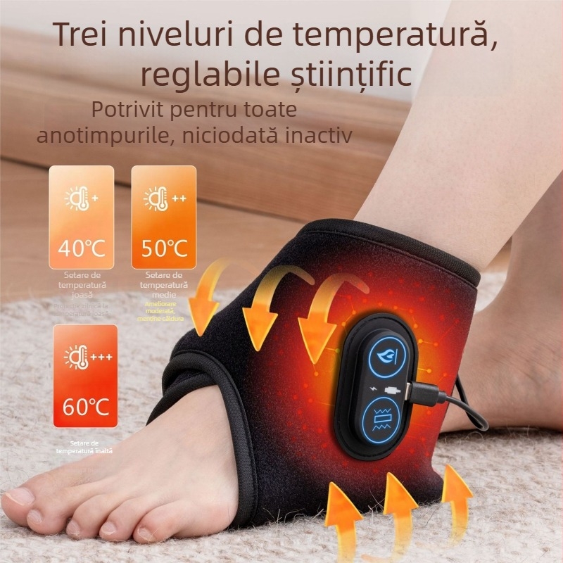 Brățară pentru încheietura mâinii cu încălzire electrică, vibrații și control al temperaturii, compresie caldă și masaj în teaca tendonului