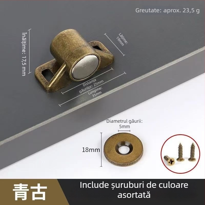 Magnet pentru ușă de dulap cu forță magnetică puternică – priză magnetică invizibilă pentru uși interioare