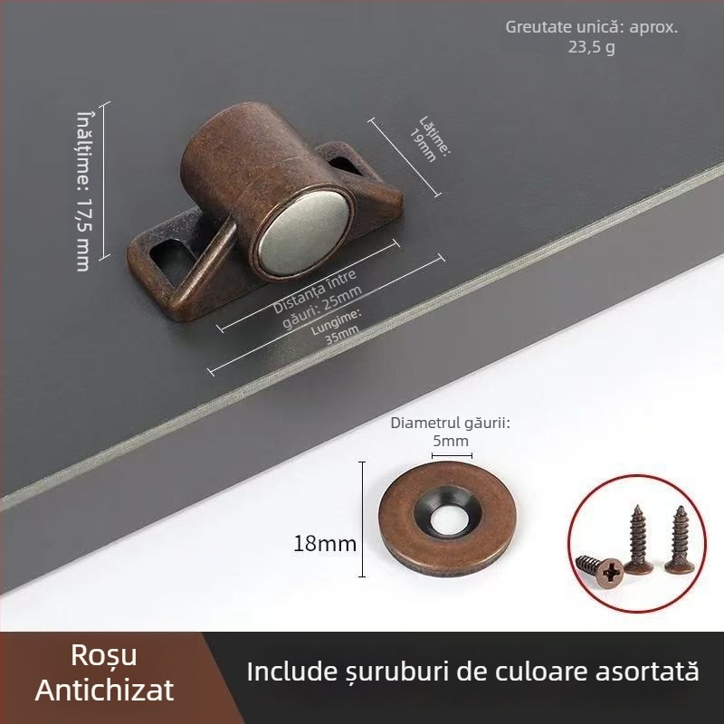 Magnet pentru ușă de dulap cu forță magnetică puternică – priză magnetică invizibilă pentru uși interioare