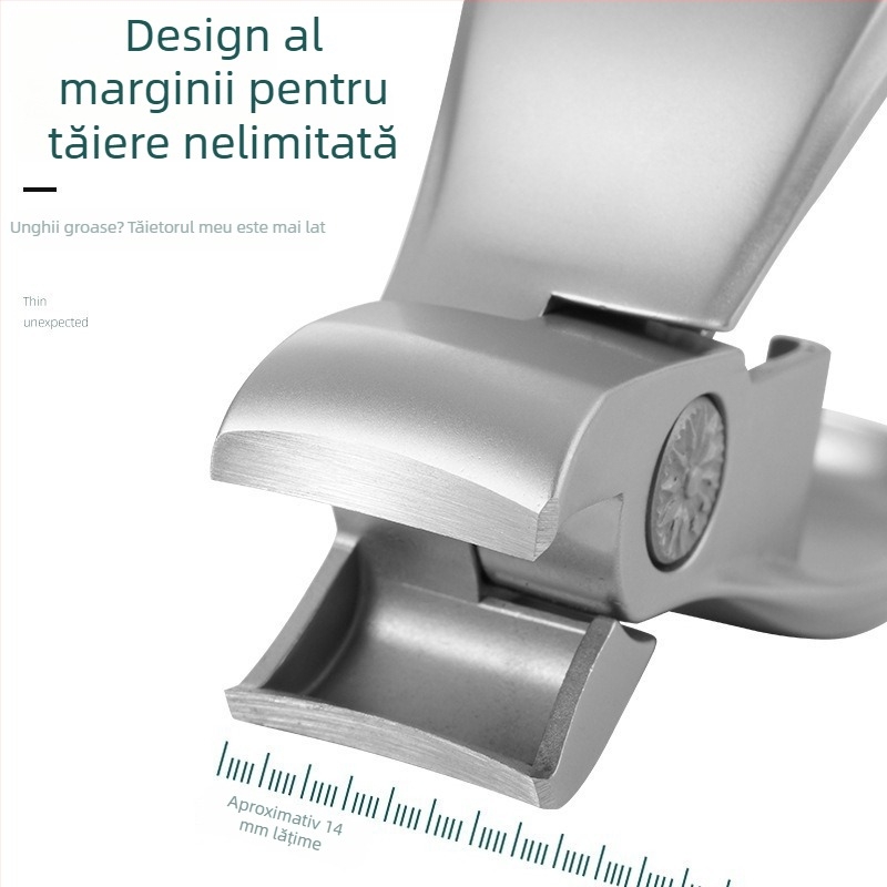 Set mini clește de unghii din oțel inoxidabil cu închidere laterală, pentru unghii groase
