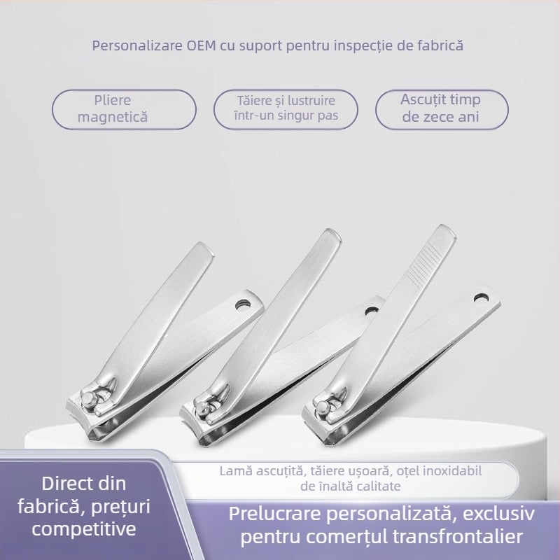 Set internațional din oțel inoxidabil lustruit, clește de unghii individual, set de instrumente pentru tăiat unghii