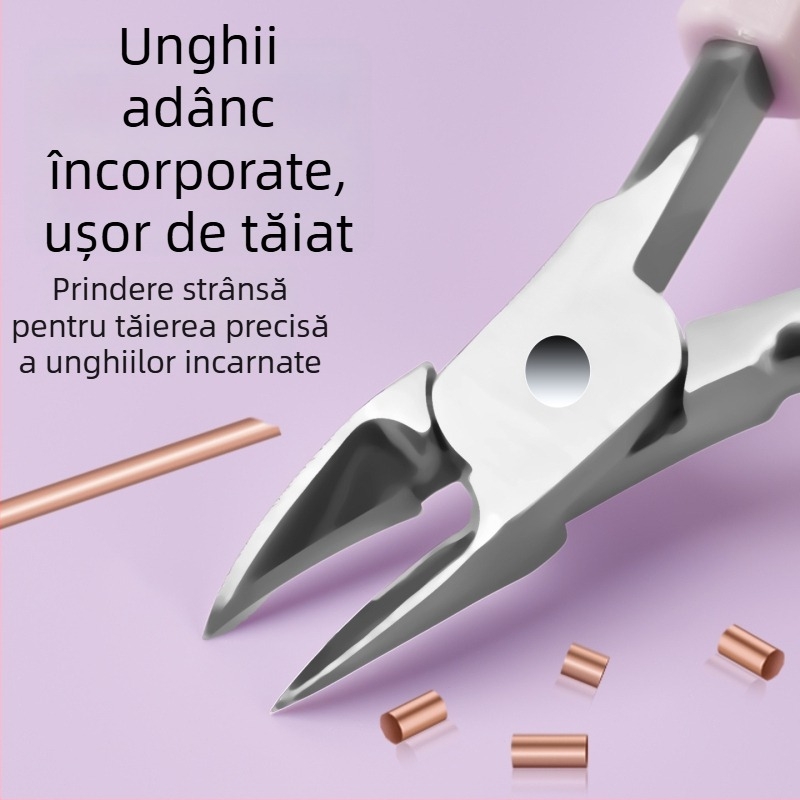 Clește multifuncțional cu cioc de vultur pentru îngrijirea unghiilor, clește de unghii cu gură înclinată pentru manichiură și pedicure acasă
