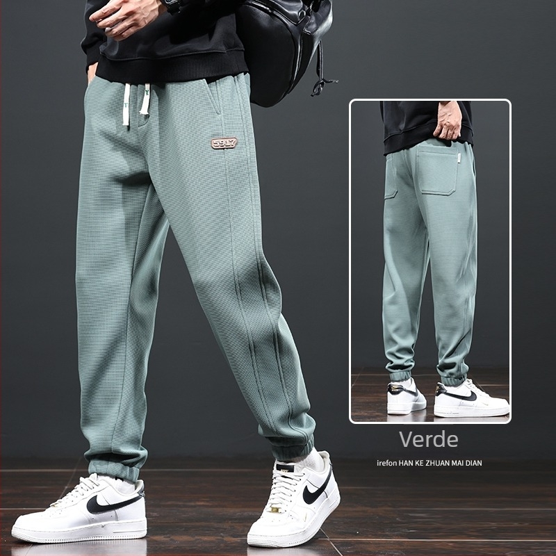 Pantaloni bărbăți jogger cargo, lejeri, cu căptușeală din fleece, casual pentru primăvară-toamnă
