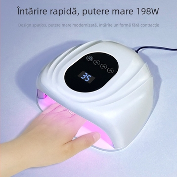Lampă profesională pentru unghii cu fototerapie și mărgele de cristal, lampă mare pentru salon de manichiură