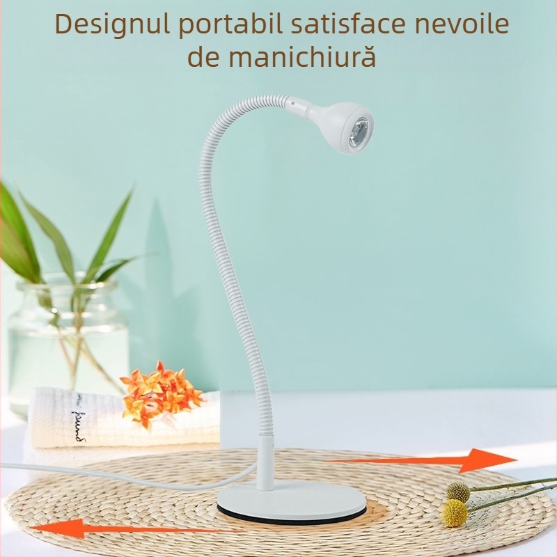 Lampă de unghii desktop pentru manichiură și extensii de gene, cu lumină purpurie, uscare rapidă