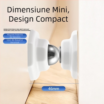 Opritor de ușă magnetic, fără găuri, din silicon, montaj ascuns