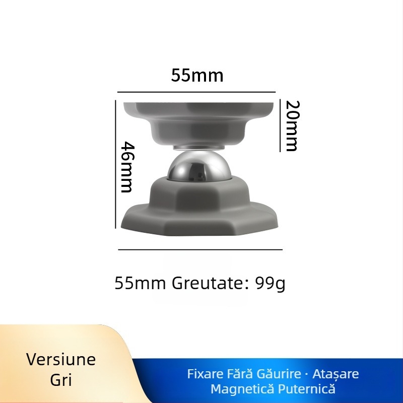 Opritor de ușă magnetic, fără găuri, din silicon, montaj ascuns