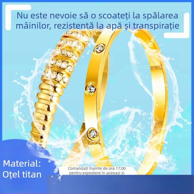 Brățară din oțel inoxidabil în formă de inimă pentru femei, lux accesibil, modern, minimalist și versatil, rezistentă la decolorare