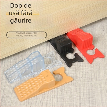 Suport ușă din PVC cu cârlig, tampon din cauciuc moale PVC, fără montaj, protecție anti-coliziune
