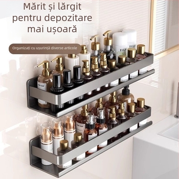 Raft de bucătărie pentru ulei, sare, sosuri, oțet și condimente — montat pe perete, din oțel carbon, pliabil