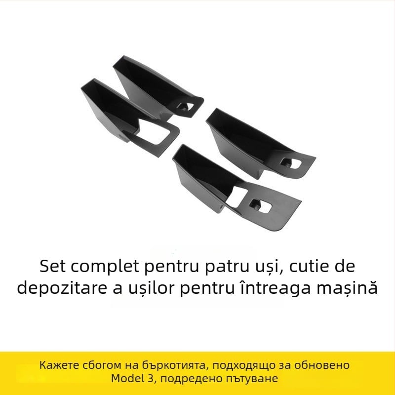 Tesla Model 3/Y Cutie de depozitare a mânerului ușii — organizator interior compact pentru mașină