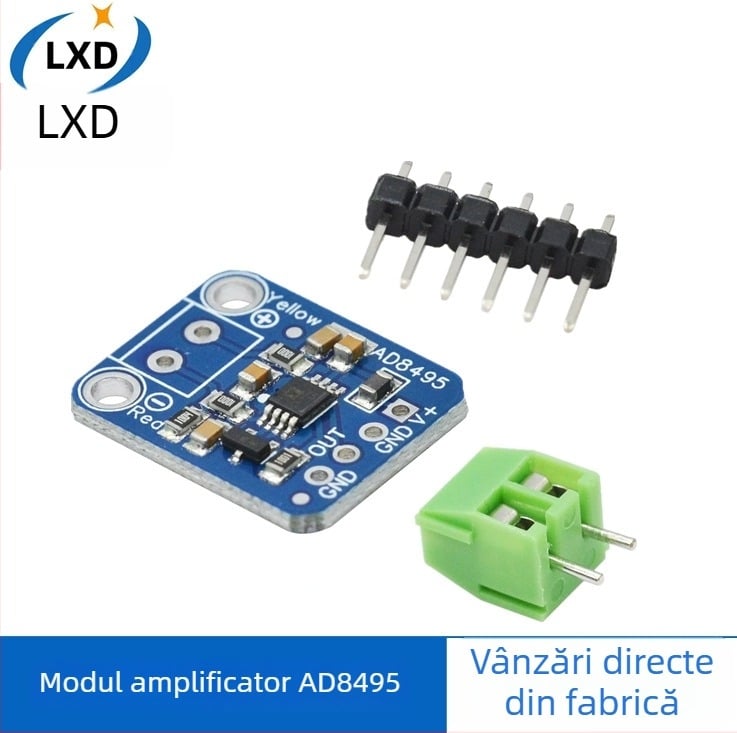 Modul amplificator AD8495 ARMZ pentru termocuplă — cuplare termică de precizie, tip K