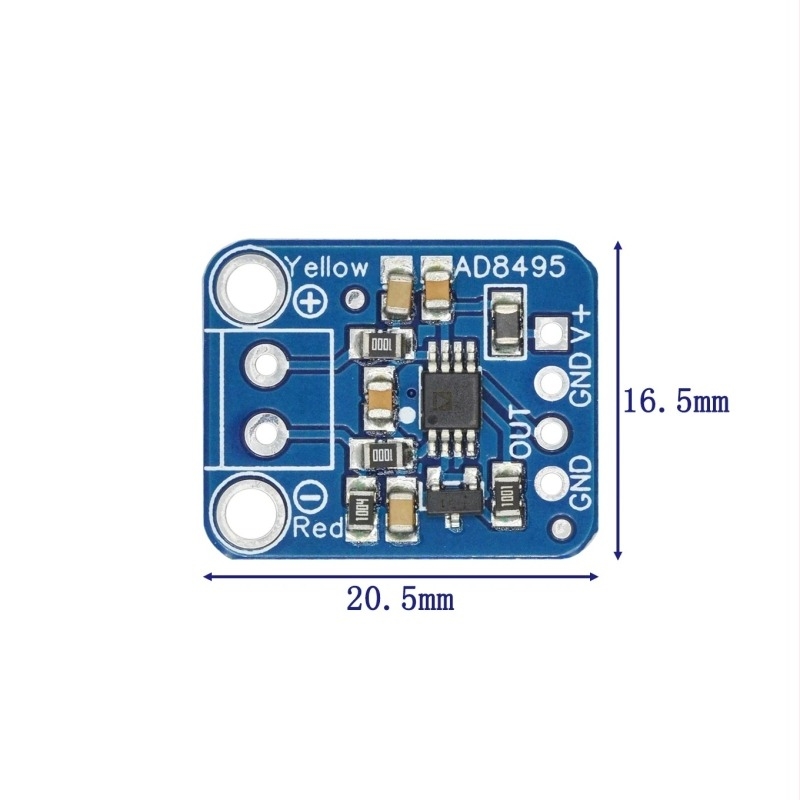 Modul amplificator AD8495 ARMZ pentru termocuplă — cuplare termică de precizie, tip K