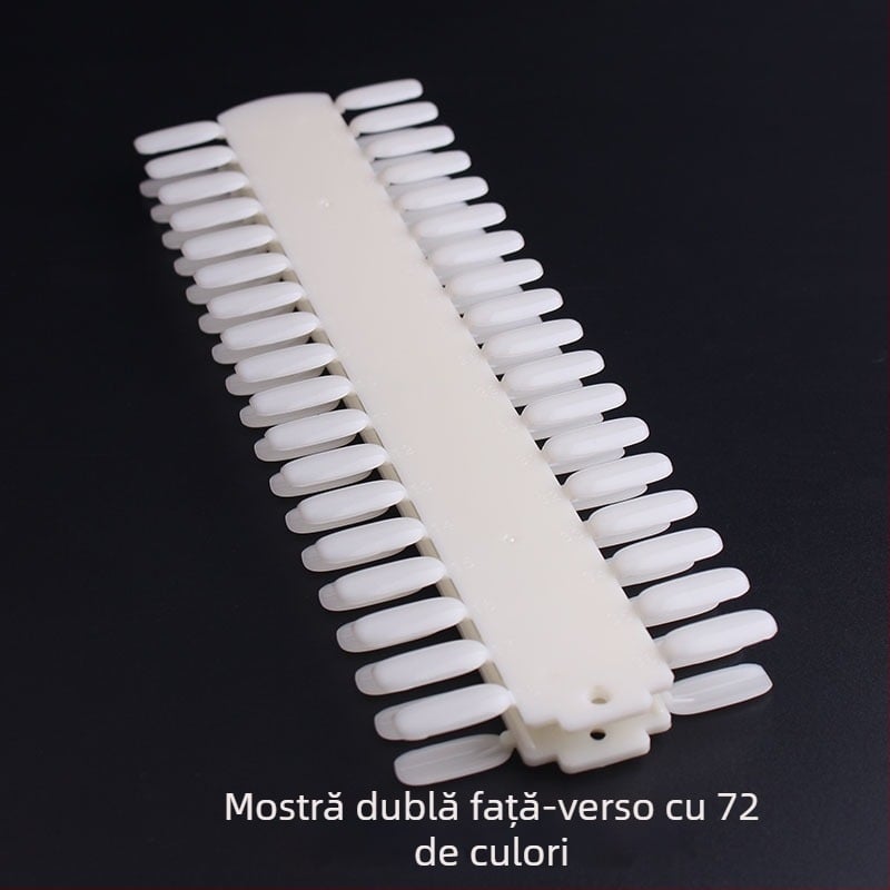 Carte de mostre lac de unghii, 72 culori, față dublă, bandă lungă