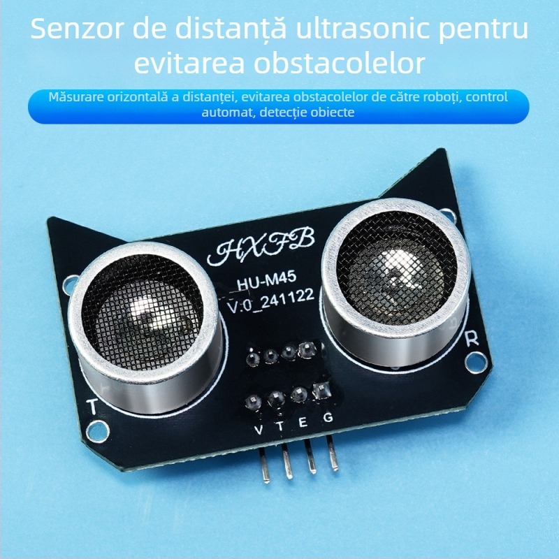 Modul senzor ultrasonic de distanță pentru mașini inteligente și roboți – DIY pentru evitare obstacole și detecție