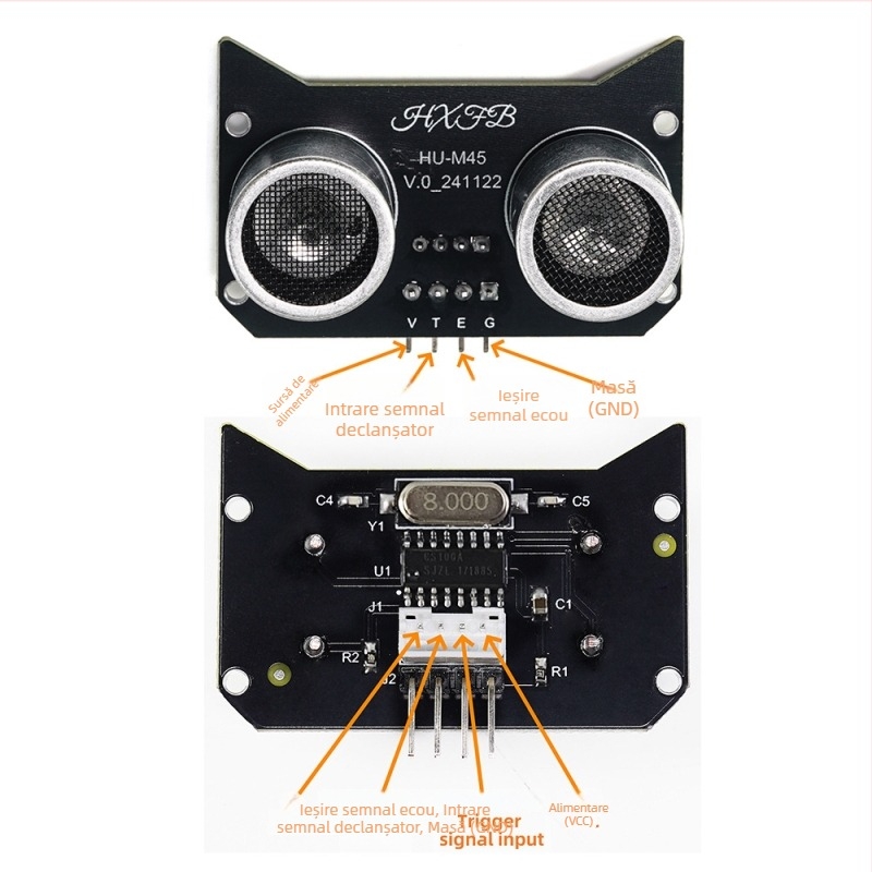 Modul senzor ultrasonic de distanță pentru mașini inteligente și roboți – DIY pentru evitare obstacole și detecție