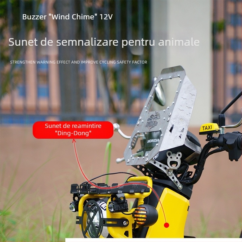 Relé pentru Honda Cub CC110: sunet universal de clopot, mic claxon și ton pentru semnalizarea virajului