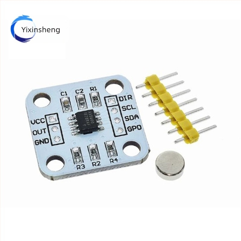AS5600 encoder magnetic – modul senzor de măsurare a unghiului prin inducție magnetică, precizie de 12 biți