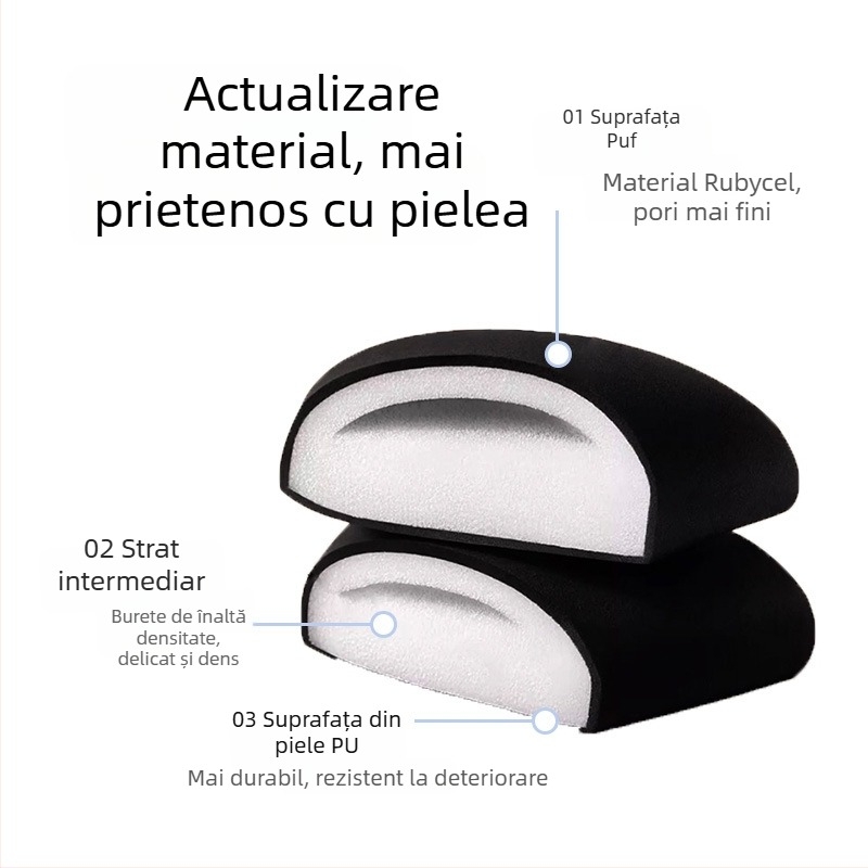 BQ Puf de pudră cu nucleu negru marshmallow pentru fond de ten – utilizare uscată și umedă, burete de machiaj