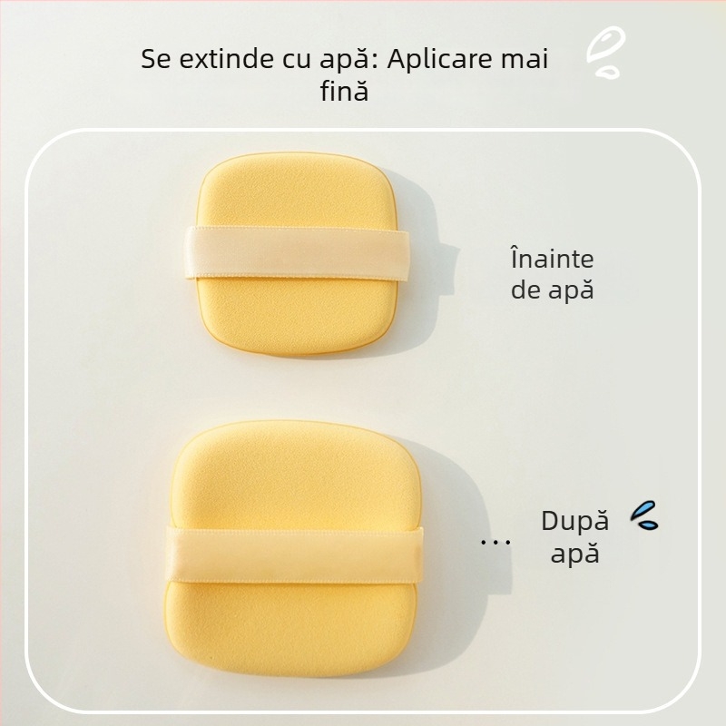 Butter Puff Biscuit Set de machiaj – Beauty Egg umed și uscat, Puff pentru air cushion, Instrument burete fond de ten