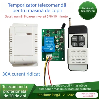 Comutator temporizator în telecomandă pentru vehicule electrice de copii (12V–120V): control pornire/oprie