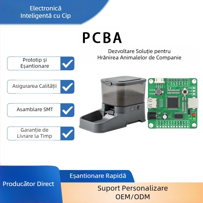 Soluție PCBA pentru hrănitorul de animale: placă de control PCB, copiere și prototipare, serviciu SMT asamblare