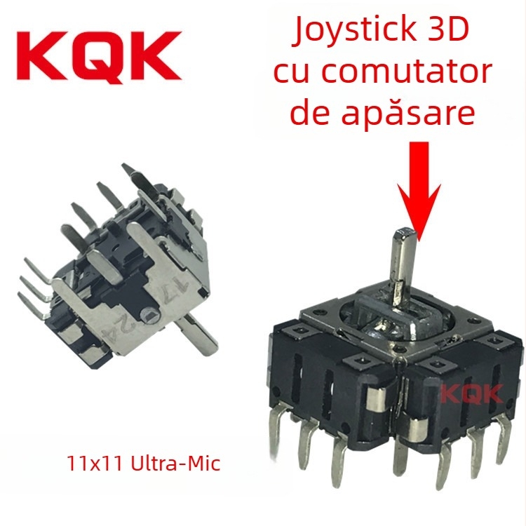 KQK Comutator rocker: joystick mic 360° cu potențiometru 11×11, control direcțional 3D pentru gamepad / selfie stick