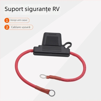 AMOMD AOM1316-30CM Suport pentru siguranțe auto, 80A, 8 AWG, intrare-ieșire, lungime 30 cm