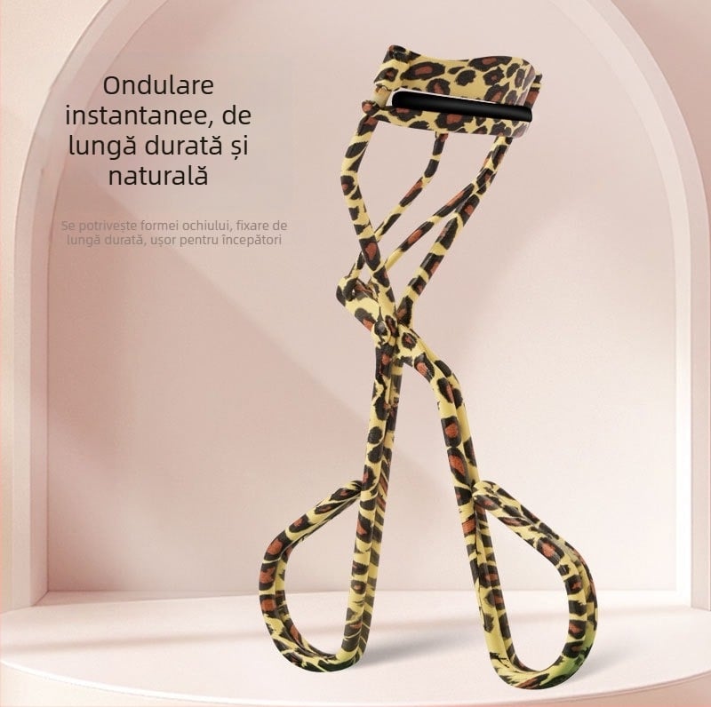 Ondulator de gene cu imprimeu leopard, cap lat pentru un aspect natural