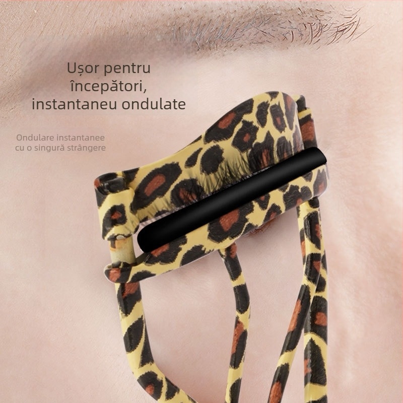 Ondulator de gene cu imprimeu leopard, cap lat pentru un aspect natural