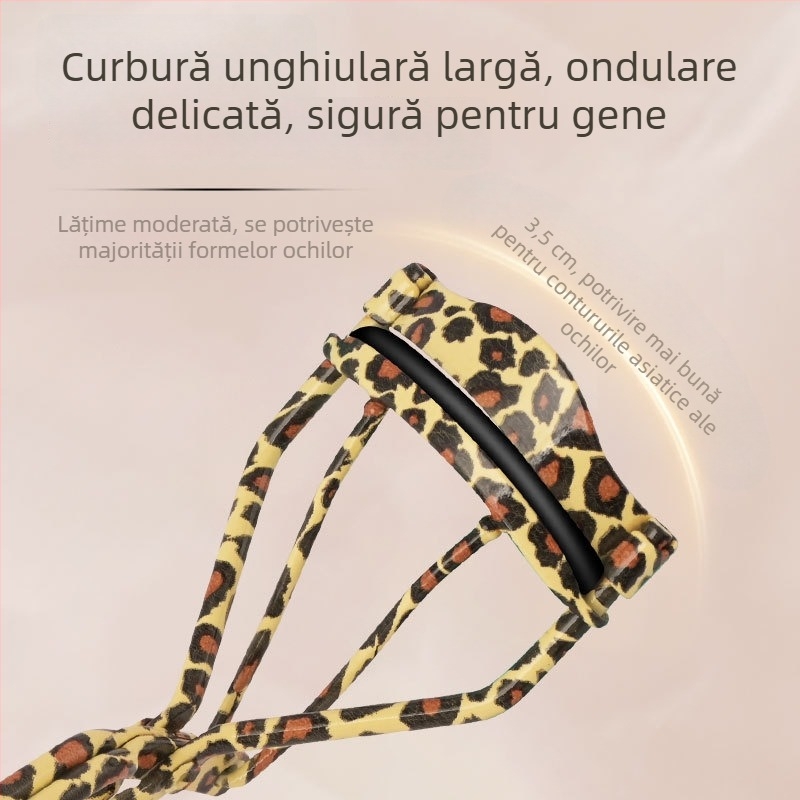 Ondulator de gene cu imprimeu leopard, cap lat pentru un aspect natural
