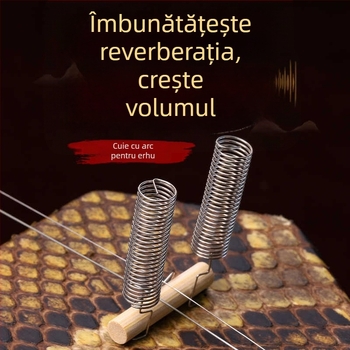 Chei de reglaj cu arc pentru erhu, sârme din oțel, accesoriu din bambus pentru rezonanță îmbunătățită