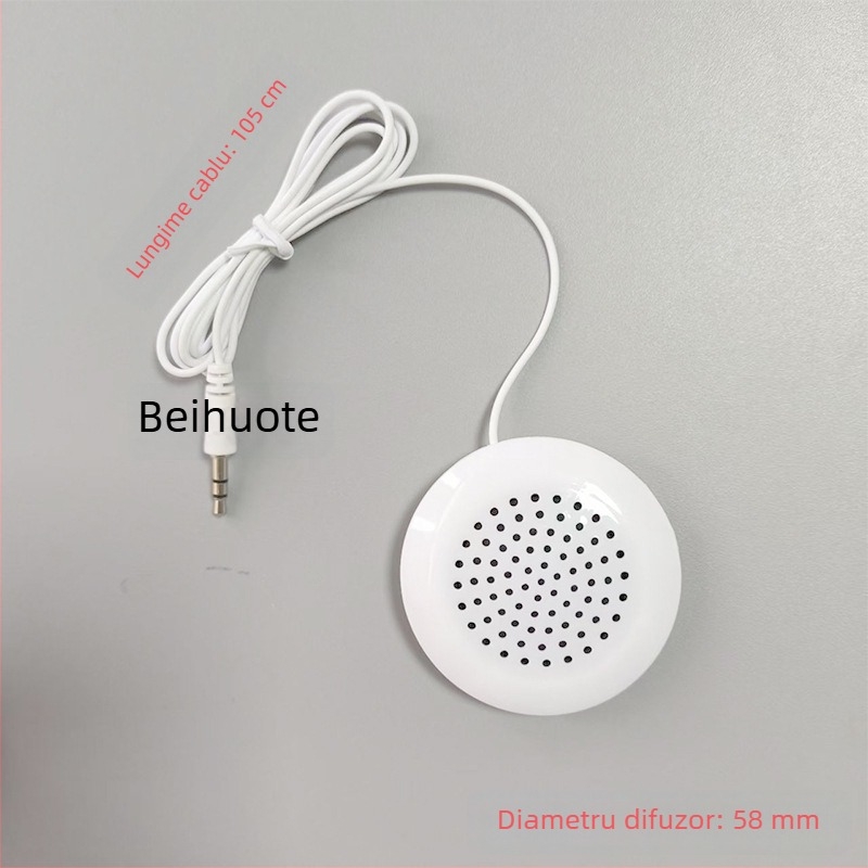 Difuzor pernă cu interfață 3,5 mm, difuzor de pernă universal, mini difuzor, plug‑and‑play, lungime cablu 1 m