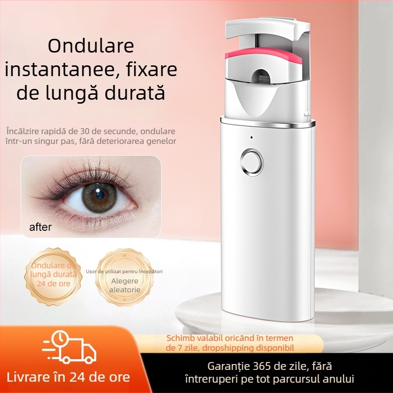 Moonsiti Sq-0401 Ondulator electric pentru gene, încălzire, reîncărcabil, cu mod pentru ochi, fără a strânge pielea