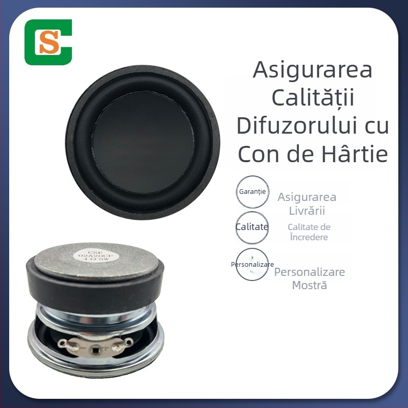 Difuzor Bluetooth cu diametrul exterior de 52 mm, 4 Ω, 5 W, ecologic, cablat, difuzor multimedia circular cu magnet exterior