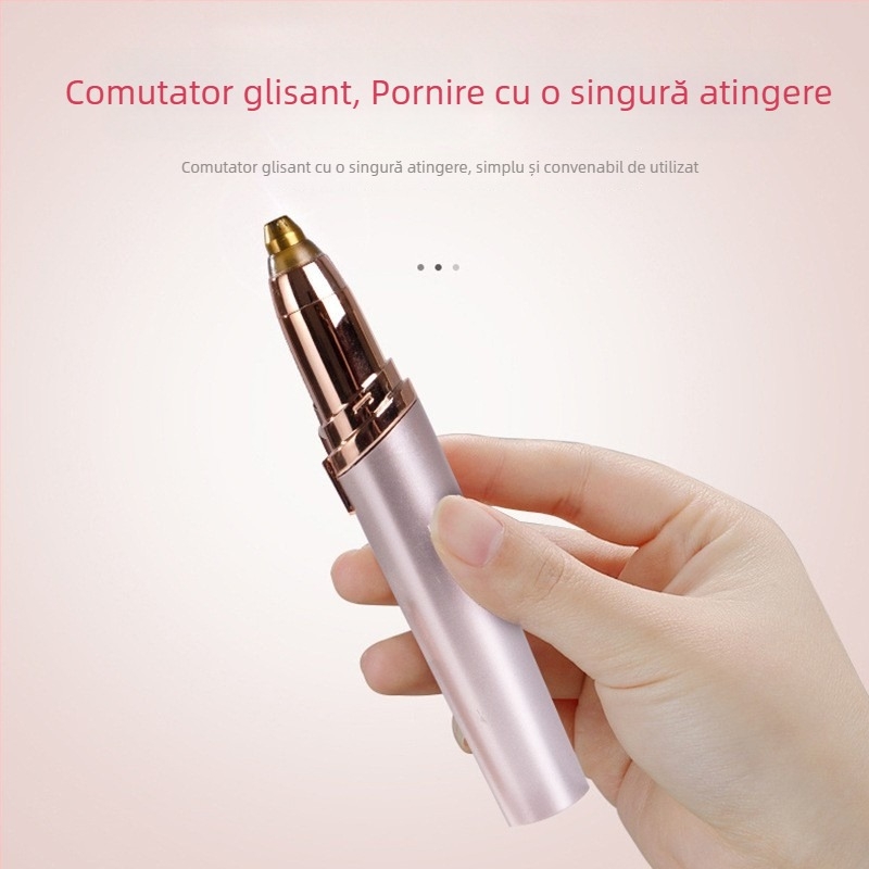 Trimmer electric pentru sprânene pentru femei, Instrument automat de modelare a sprâncenelor, Dispozitiv mini pentru îndepărtarea părului, Creion pentru conturarea sprânenelor