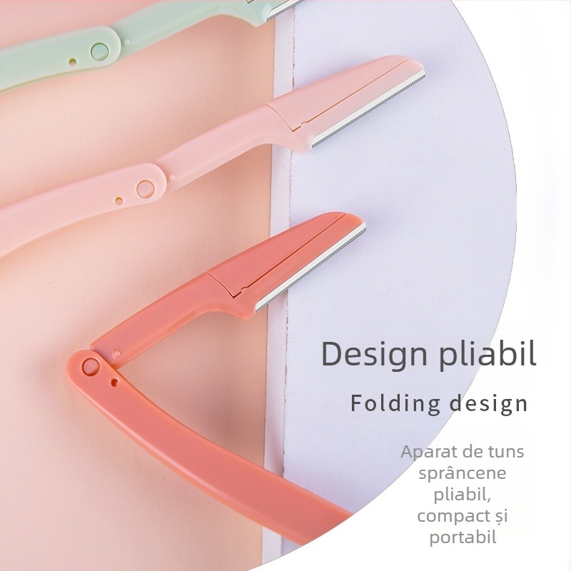 Keqi set de 3 trimmere pentru sprânene, instrument pliabil pentru modelarea sprânenelor, anti-zgâriere pentru începători