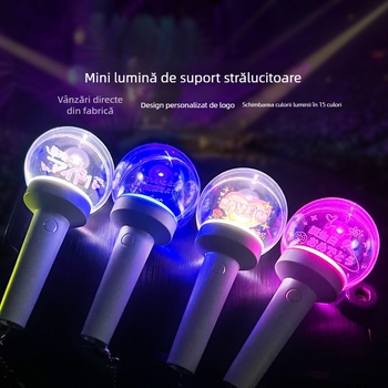 Bețișor luminos mini personalizat pentru vedete, breloc acrilic luminos și minge mică luminoasă