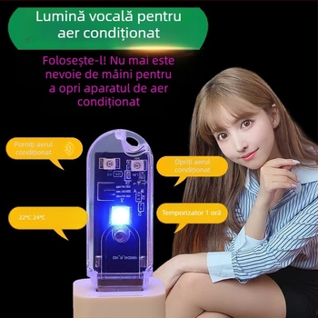Lumină de noapte inteligentă cu control vocal și senzor USB pentru uz casnic